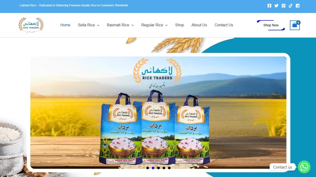 Lakhani Rice β E-commerce & B2B Website screenshot 1