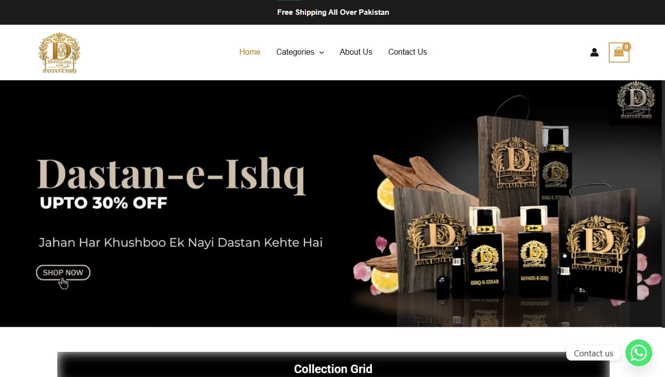 Dastan-e-Ishq β E-commerce Website screenshot 1