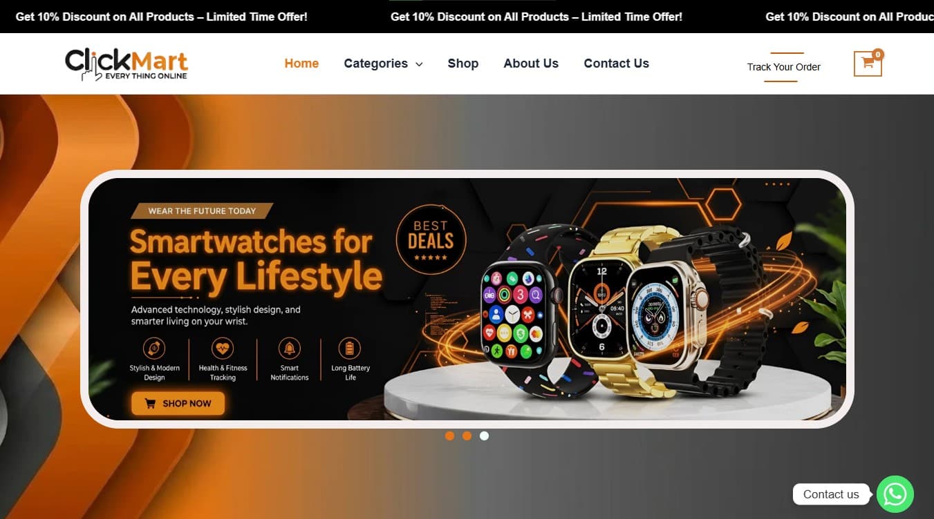 ClickMart β E-commerce Website screenshot 1