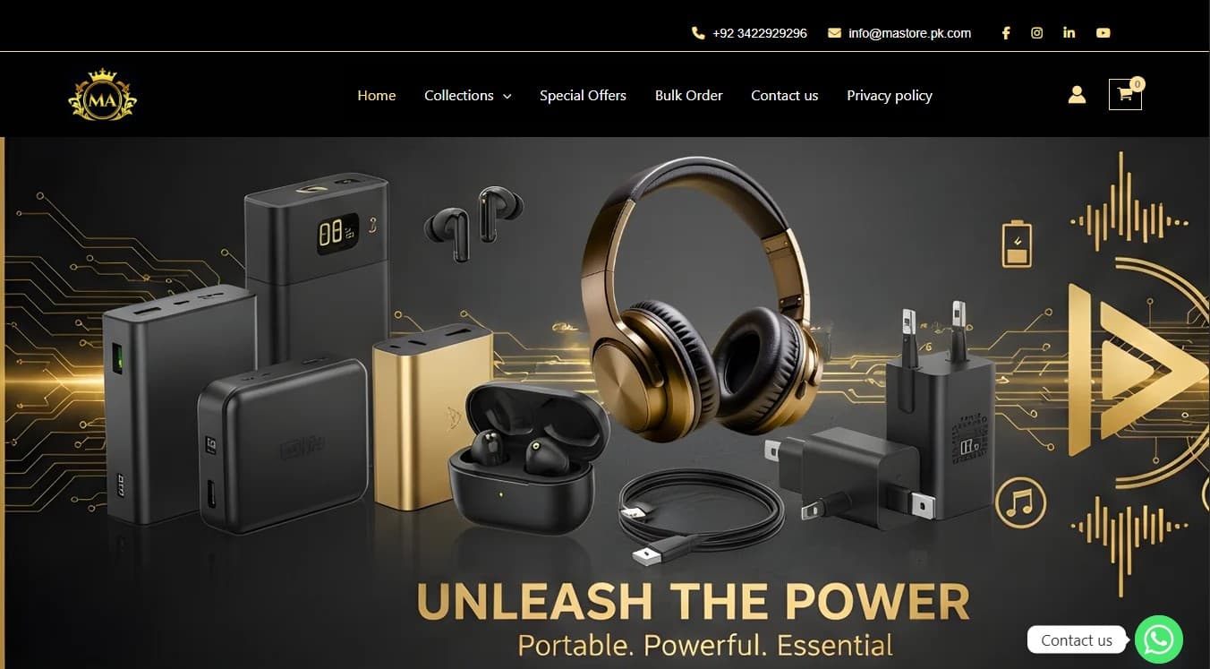M.A Store β E-commerce Website screenshot 1